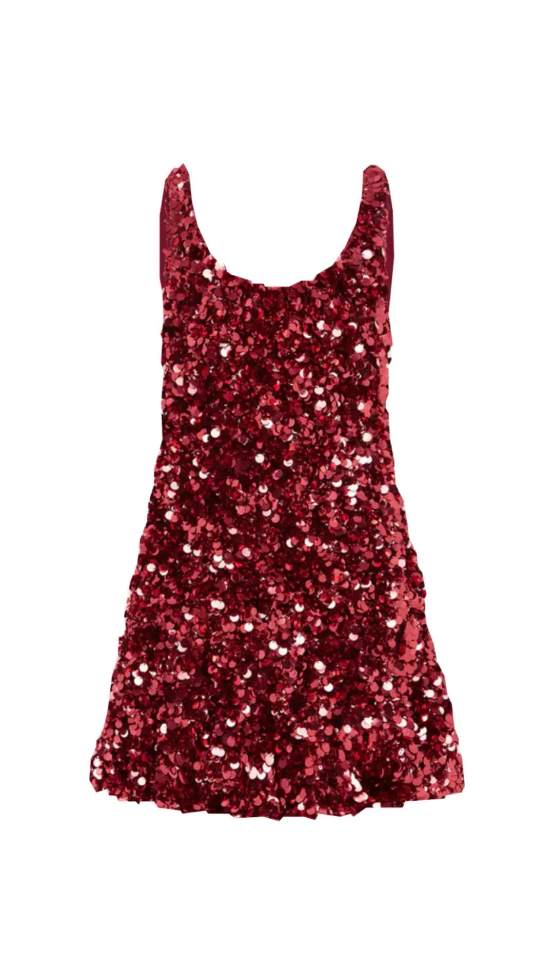 Leo Lin Elaine Mini Dress Mulberry Red Sequins Size 8  for rent on The Volte - main image