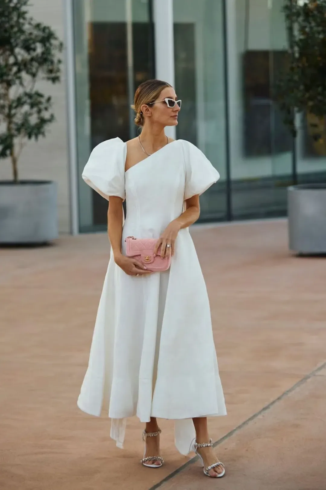 Aje Arista Tulip Sleeve Midi Dress Ivory Size AU 16 for rent on The Volte - main image