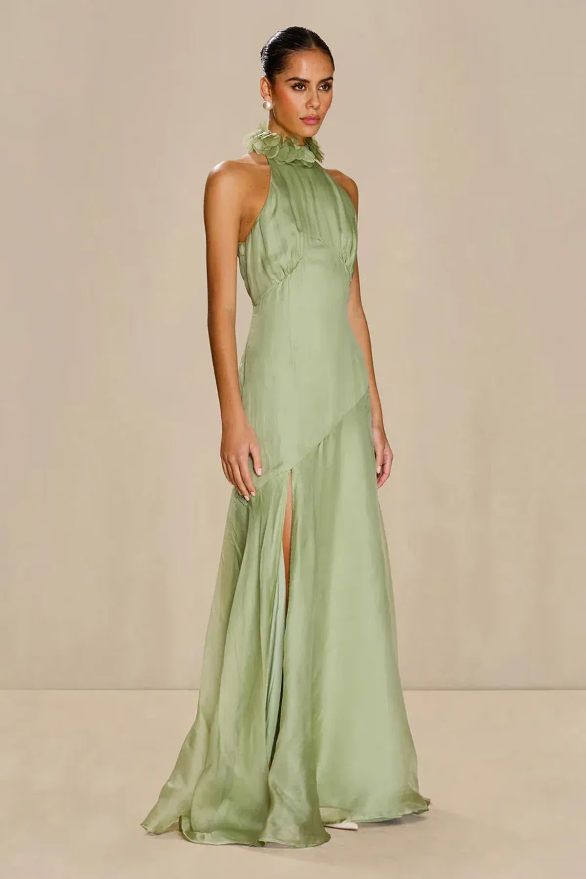 Sonya Moda Noelle Dress Maxi Green Moss Size AU 16 - Image 2