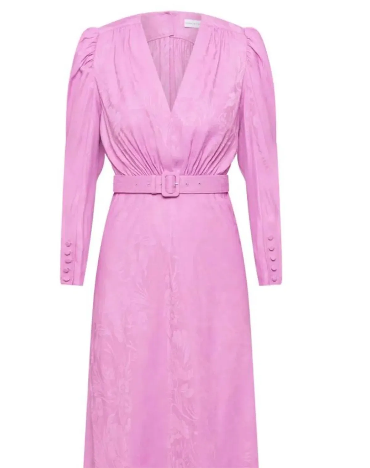 Scanlon Theodore Belted Orchid Midi Dress Pink Size 10 - Image 2