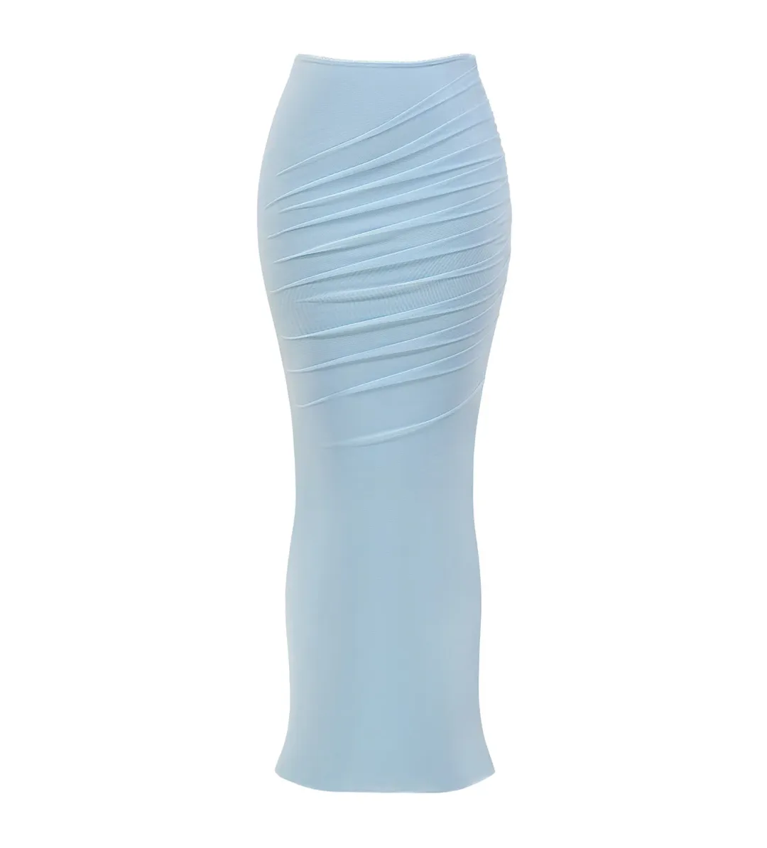 House Of CB Set Hallie Strapless Corset With Neck Scarf & Cassidy Fluted Hem Maxi Skirt Bluebell  Size L/AU 12 for rent on The Volte - main image