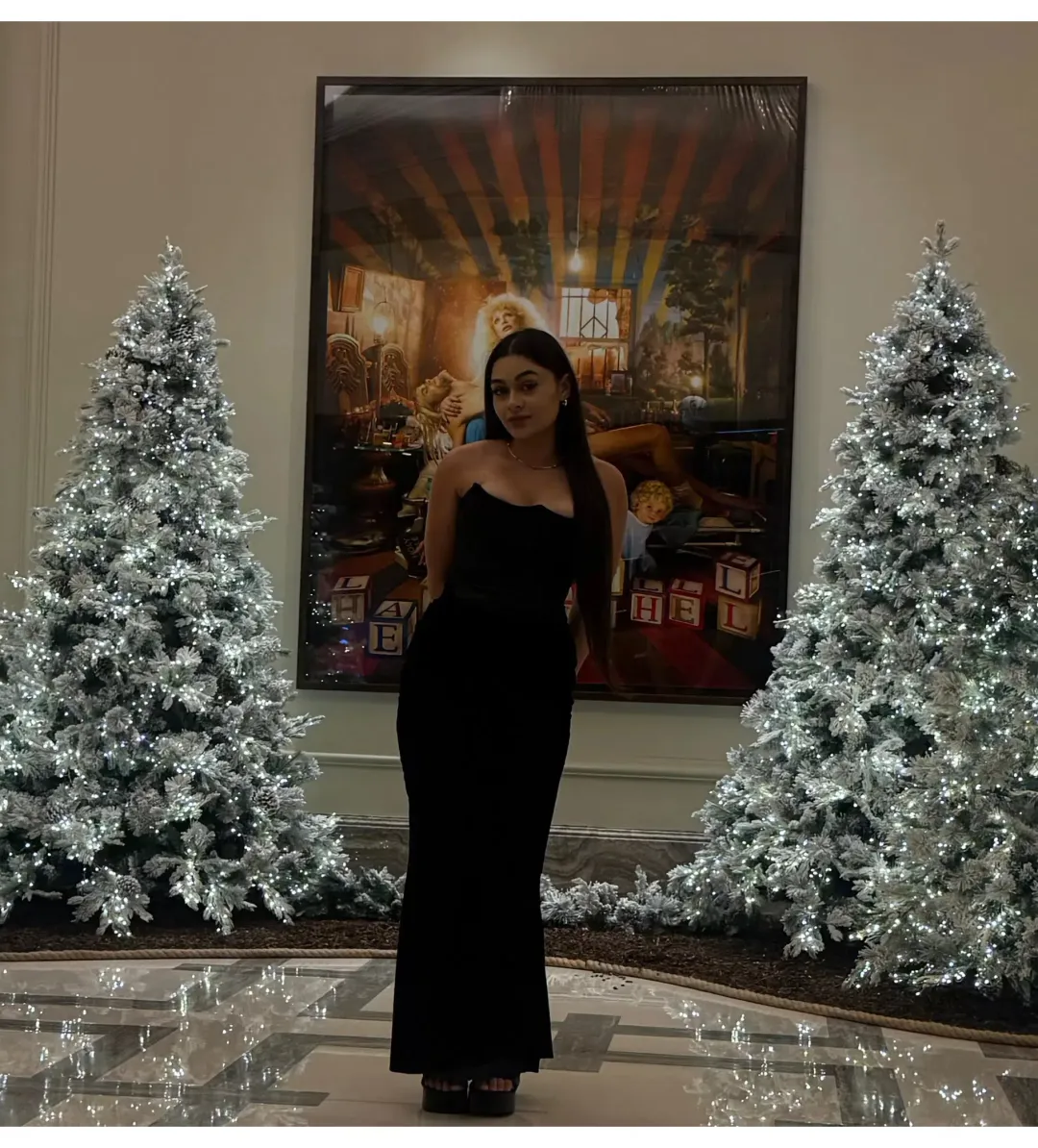 House Of CB Persephone Black Strapless Corset Maxi Dress Size M/10 for rent on The Volte - main image