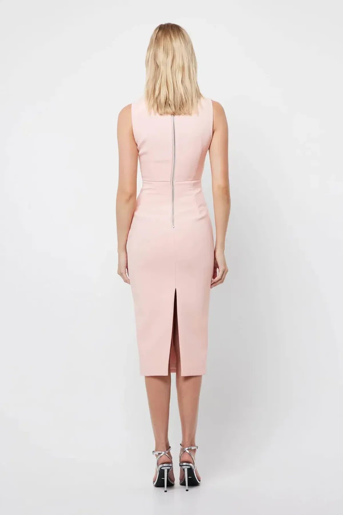 Mossman The Edge Of Glory Midi Dress in Blush Size 6 - Image 3