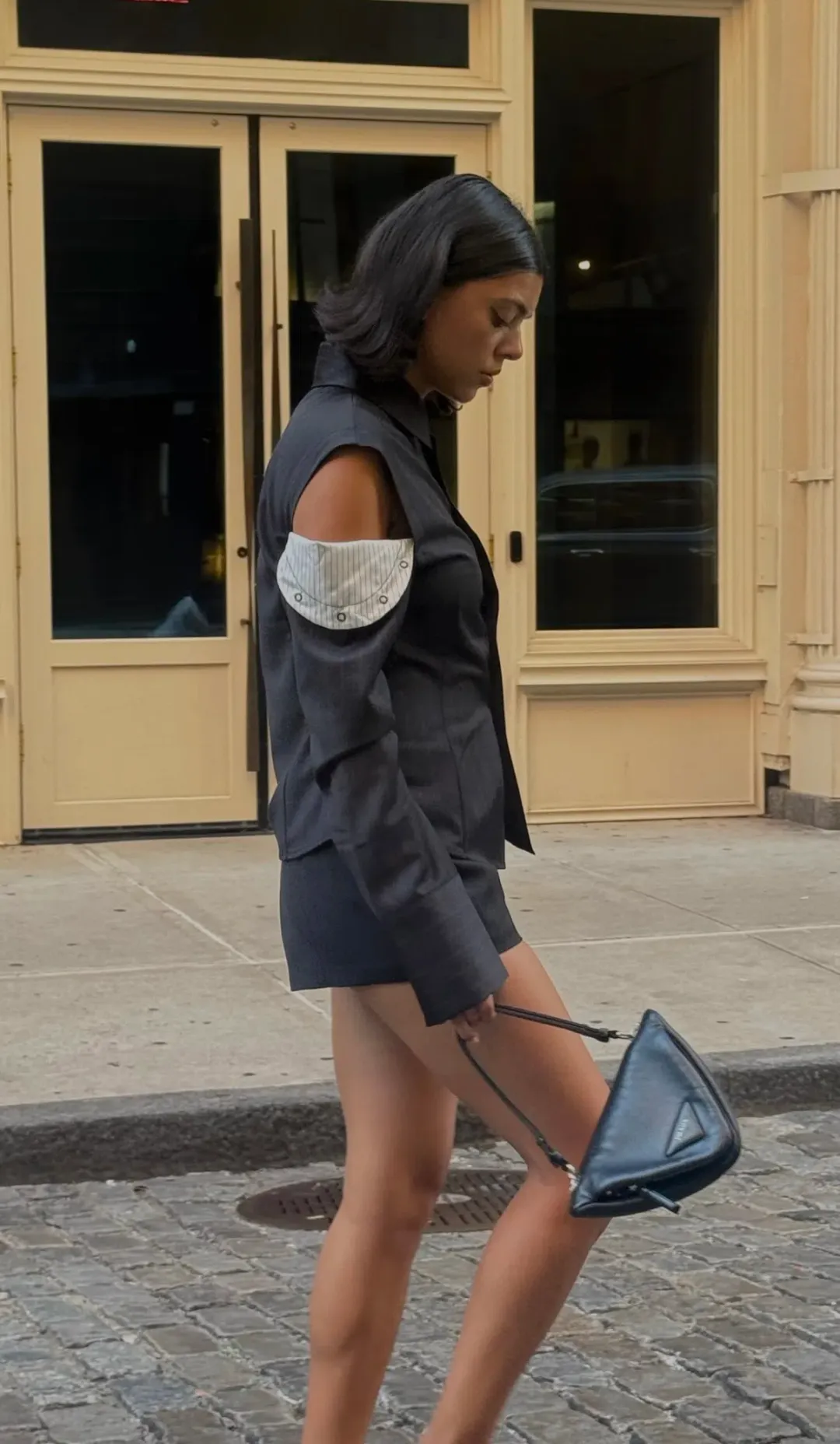 Sir the Label Sorrentino Shirt and Mini Short Set Red Pinstripe Size 1/AU 8  for rent on The Volte - main image