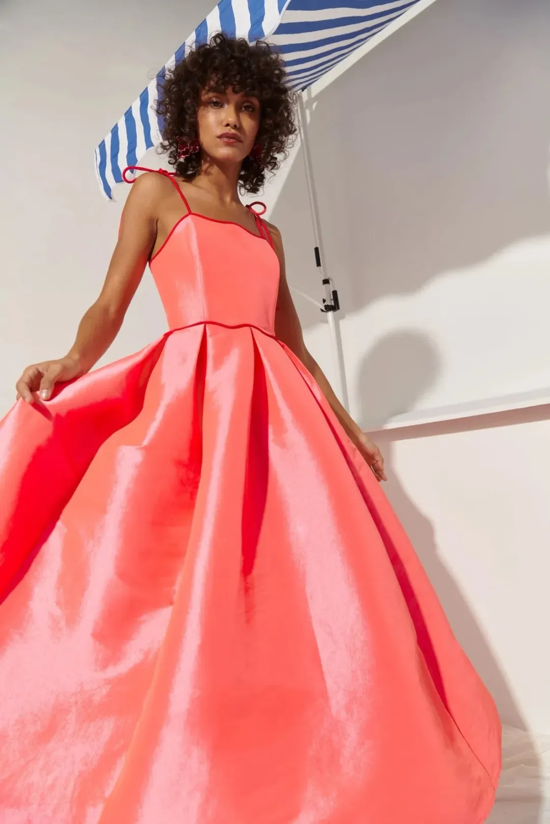 CeliaB Alma Midi Dress Orange Size 12 for rent on The Volte - main image