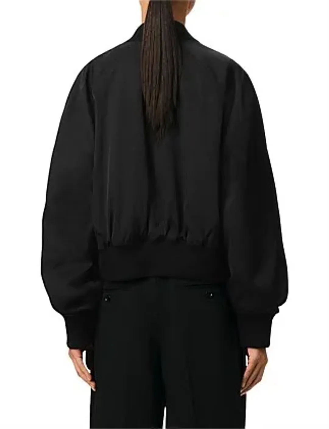 AMI Loose Twill Bomber Jacket AMI Logo Black Size M / AU 10 for rent on The Volte - main image