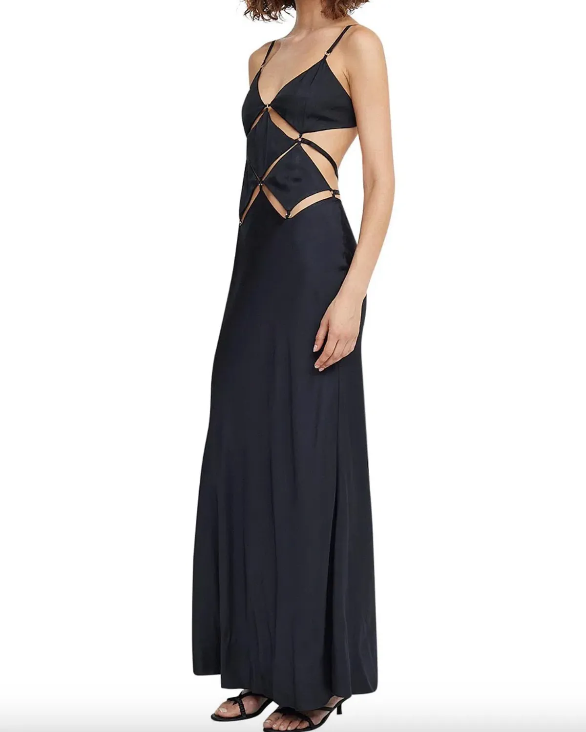 Bec & Bridge Diamond Days Strap Maxi Dress Black Size 10 - Image 1