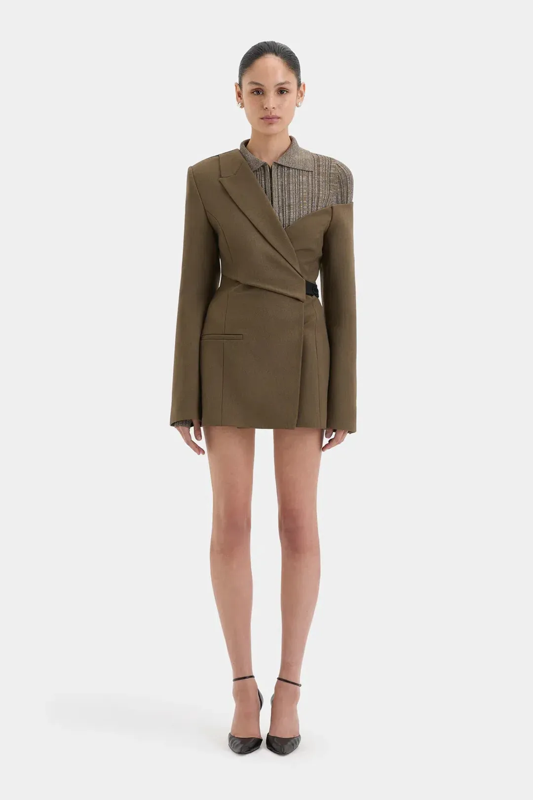 SIR the Label Sartoria Mini Dress Green Size 1 / AU 8 for rent on The Volte - main image