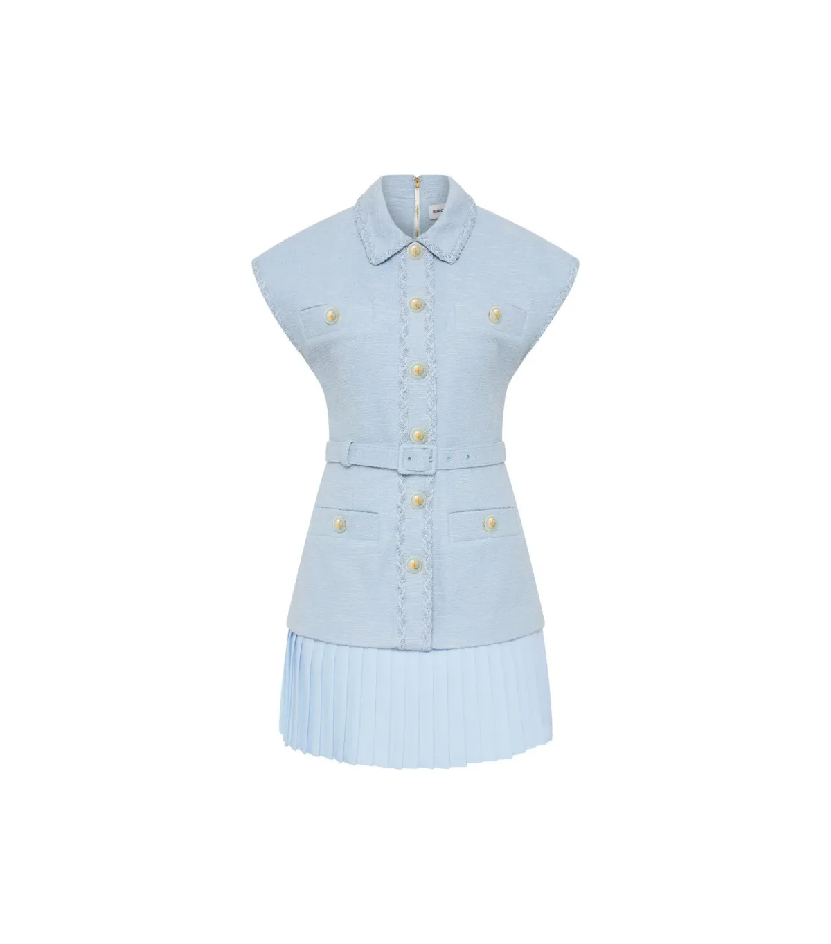 Rebecca Vallance Jonie Mini Dress Pale Blue Size 8 - Image 4