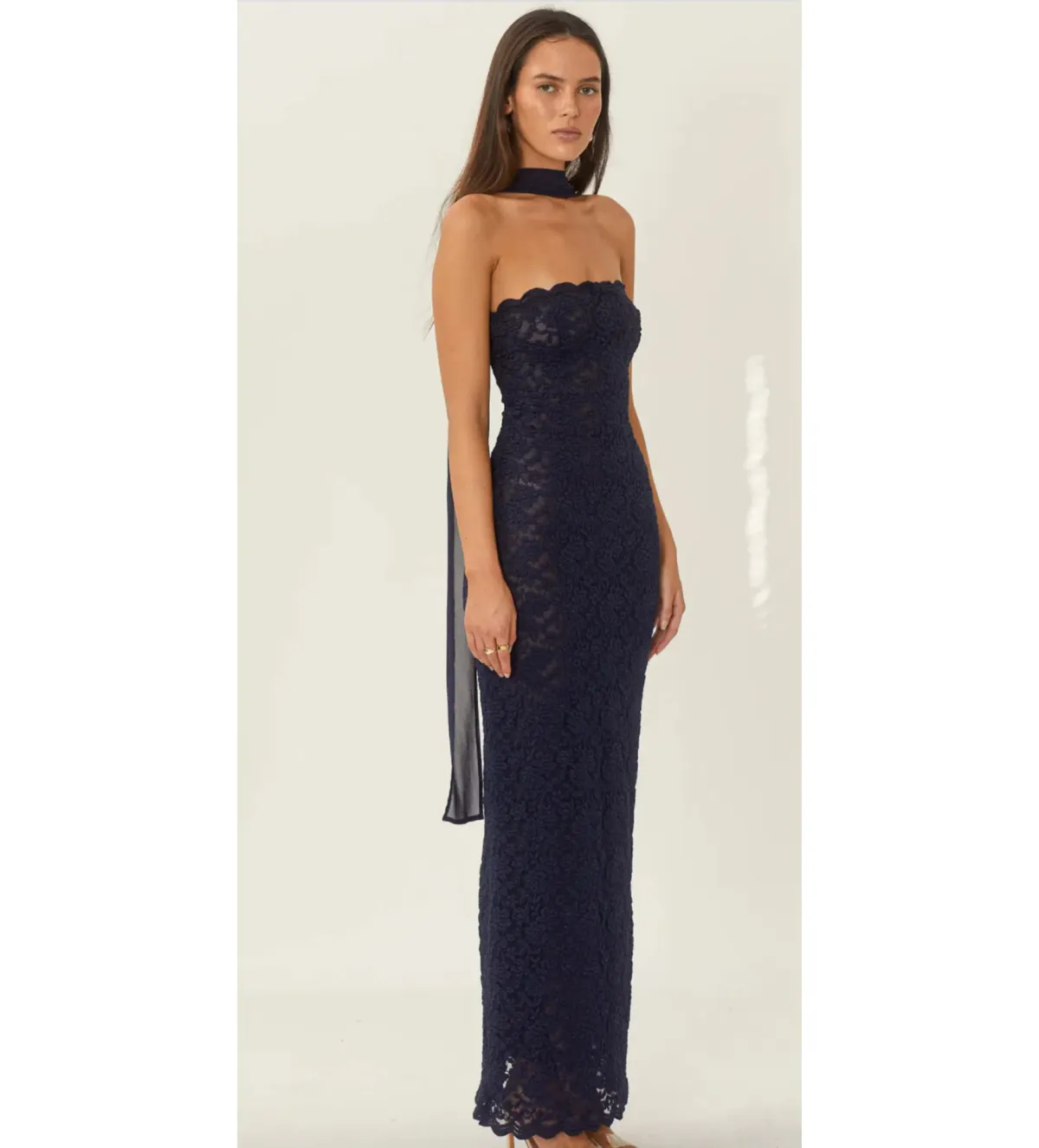 Arcini Ori Meredith Navy Maxi Dress Size XS/AU 6 - Image 3