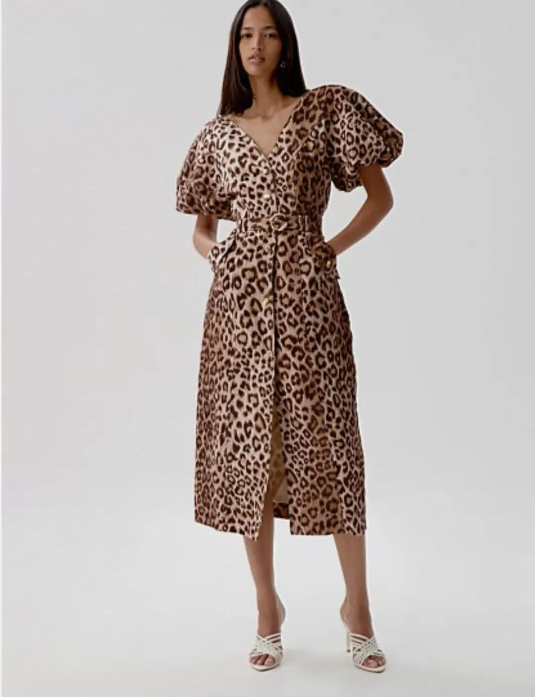 Aje Isabella Shirtdress in Leopard Print Size AU 14 for rent on The Volte - main image