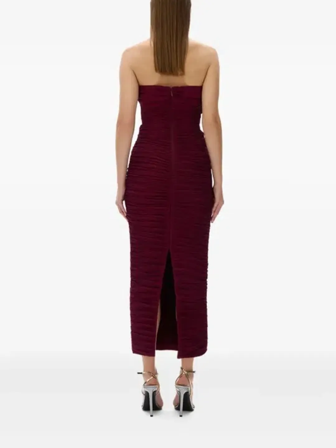 Rachel Gilbert Jensen Dress Merlot Size 10  for rent on The Volte - main image