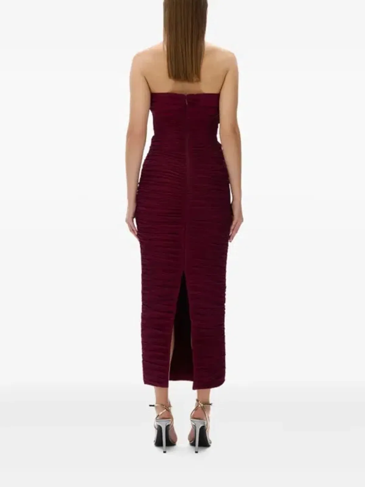 Rachel Gilbert Jensen Dress Merlot Size 10  - Image 4