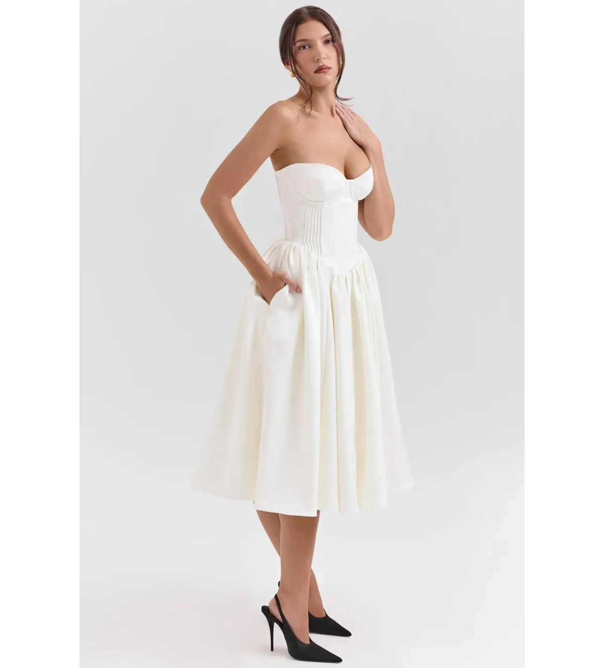 House of CB Coco dress in white  size XS/ AU 6 - Image 3