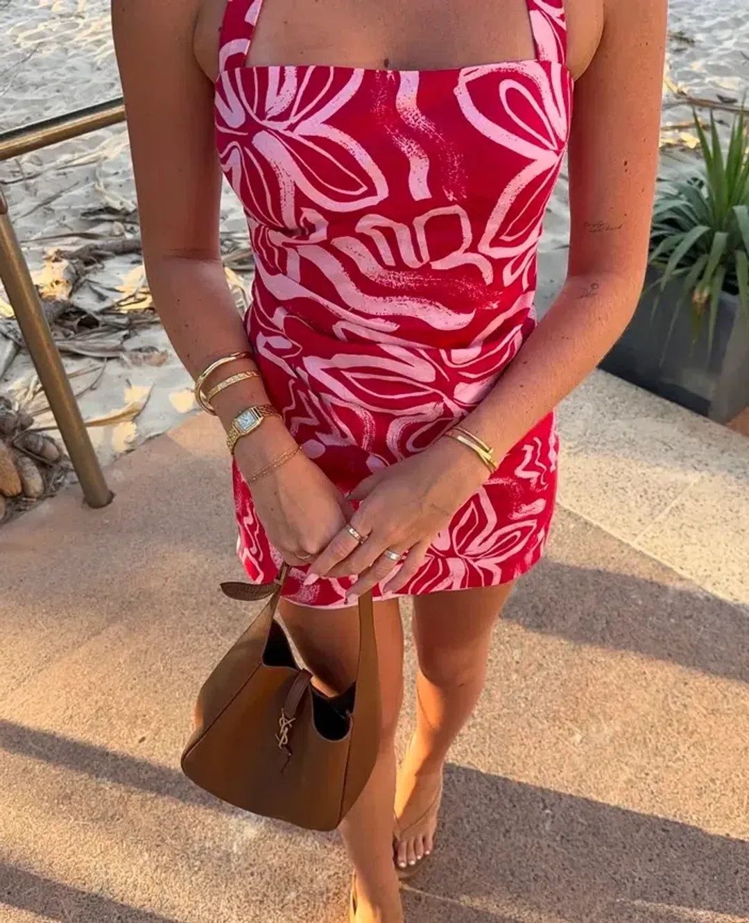 Kookai Soley mini dress in Pink Size AU 6 for rent on The Volte - main image