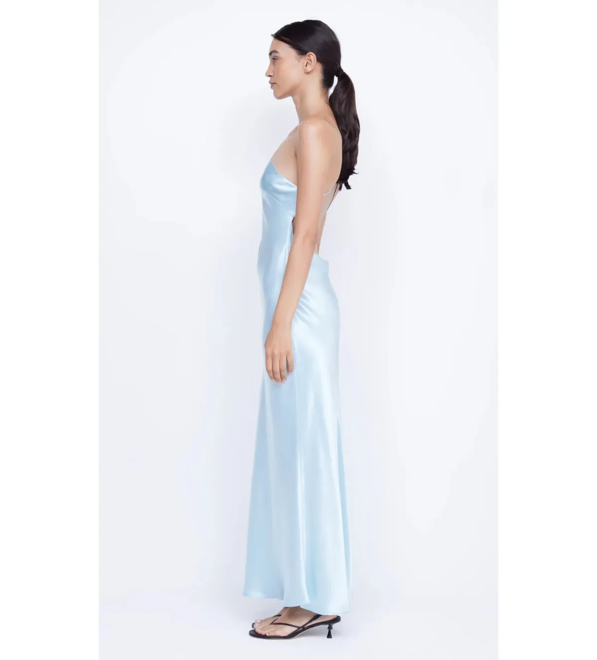 Bec & Bridge Margaux Asym Dress in Dolphin Blue Size 12 - Image 3