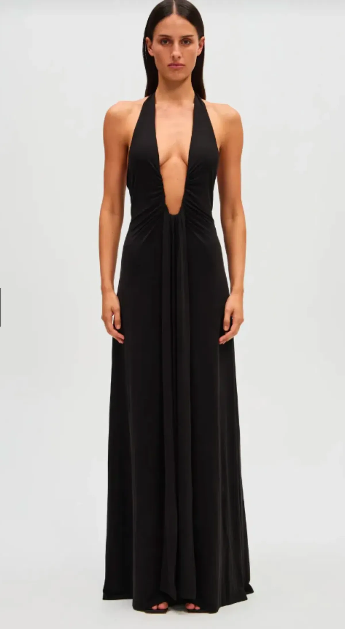 Misha Jennifer Cupro Maxi Dress Black  Size 8 - Image 1
