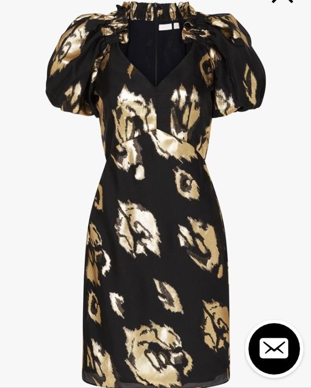 Eternal Flame Dress (Mini) Black & Gold Size 8 for rent on The Volte - main image