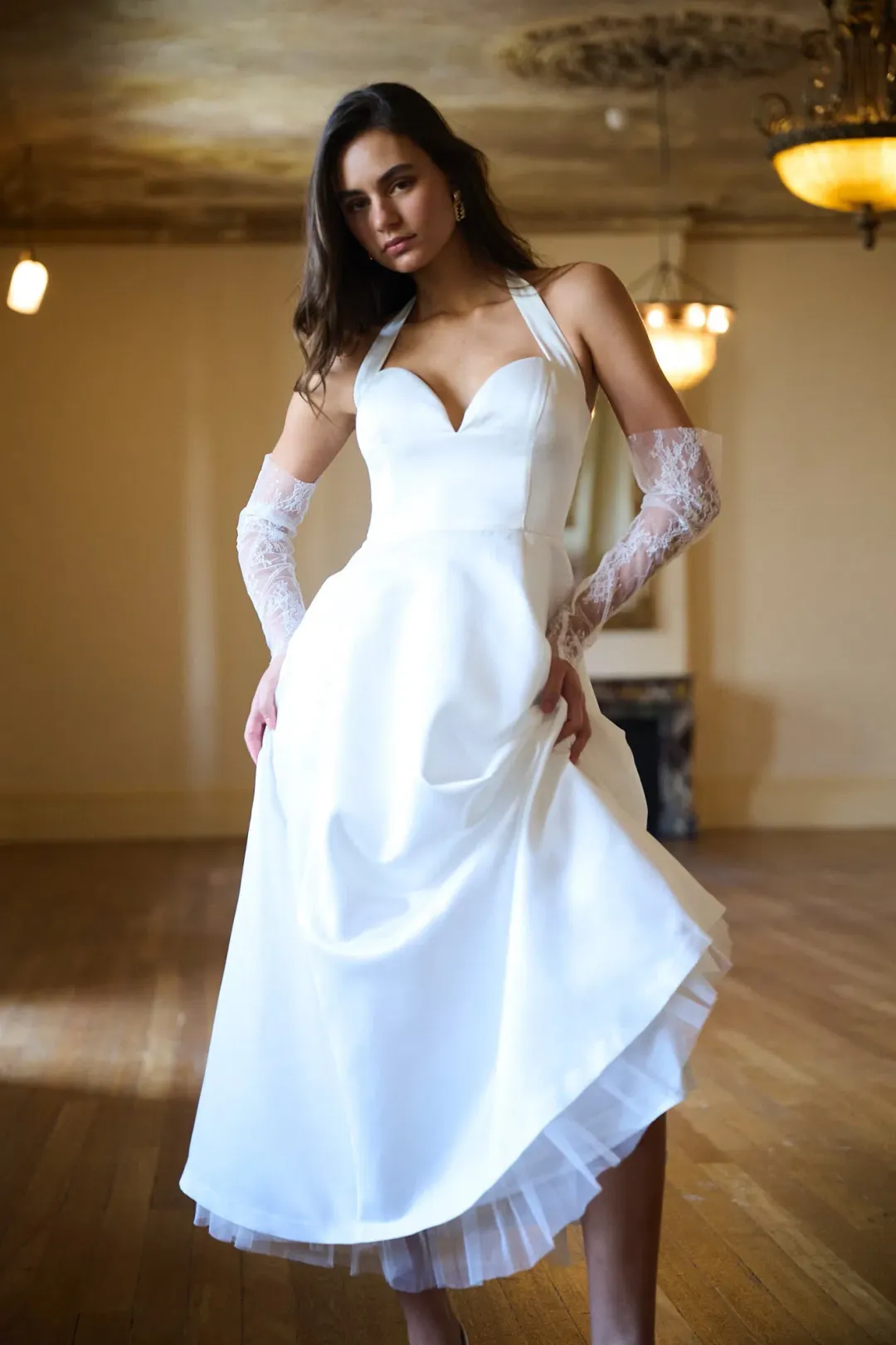 Calia Collection Audry Midi Dress White Size 6 for rent on The Volte - main image