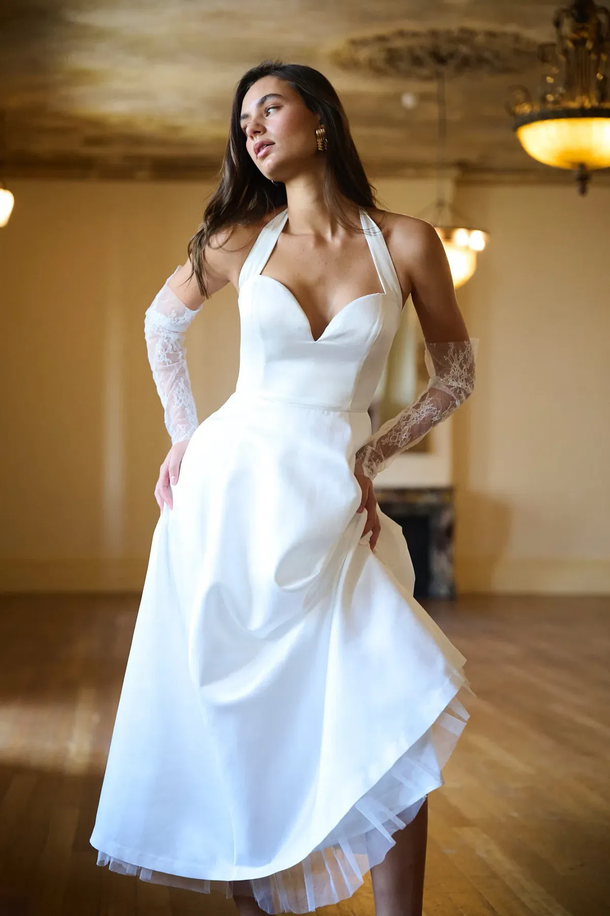 Calia Collection Audry Midi Dress White Size 6 - Image 1