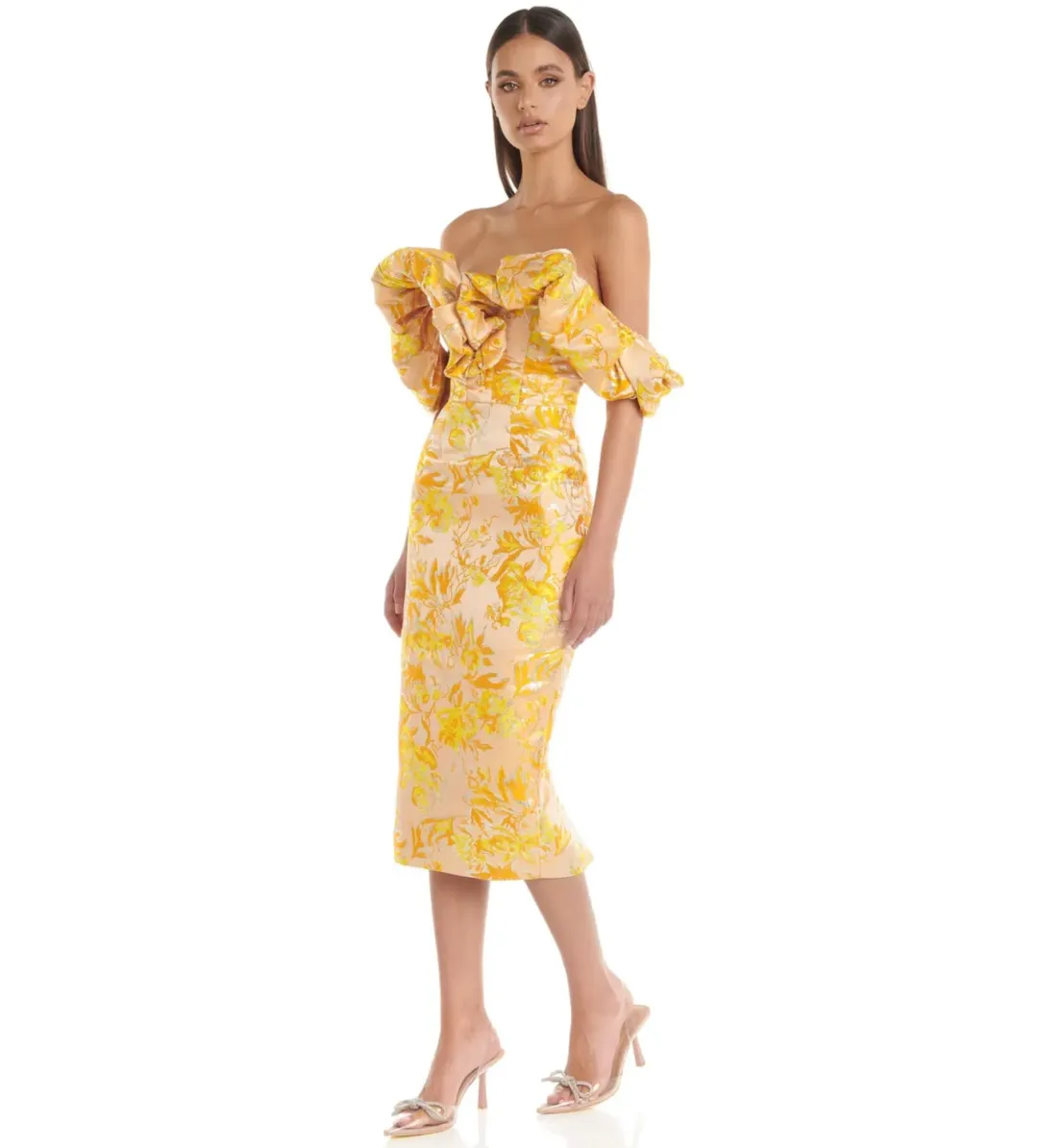 Eliya The Label Brielle Midi Dress Size AU 6 for rent on The Volte - main image