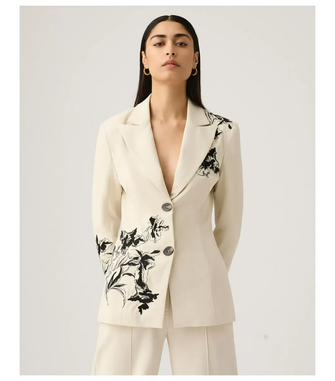 Mos The Label Lis Embroidery Blazer Ivory Size AU 16 for rent on The Volte - main image