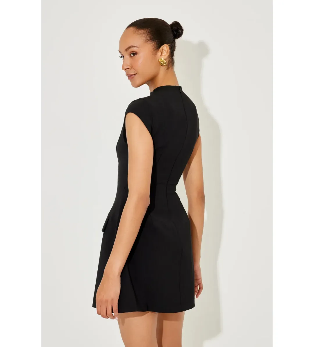 Odd Muse The Ultimate Muse Cap Sleeve Mini Dress Black Size S/AU 8 for rent on The Volte - main image