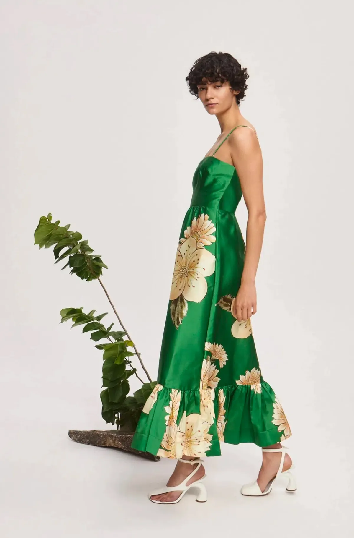 Alemais Sage Midi Dress Green Size 8 - Image 2