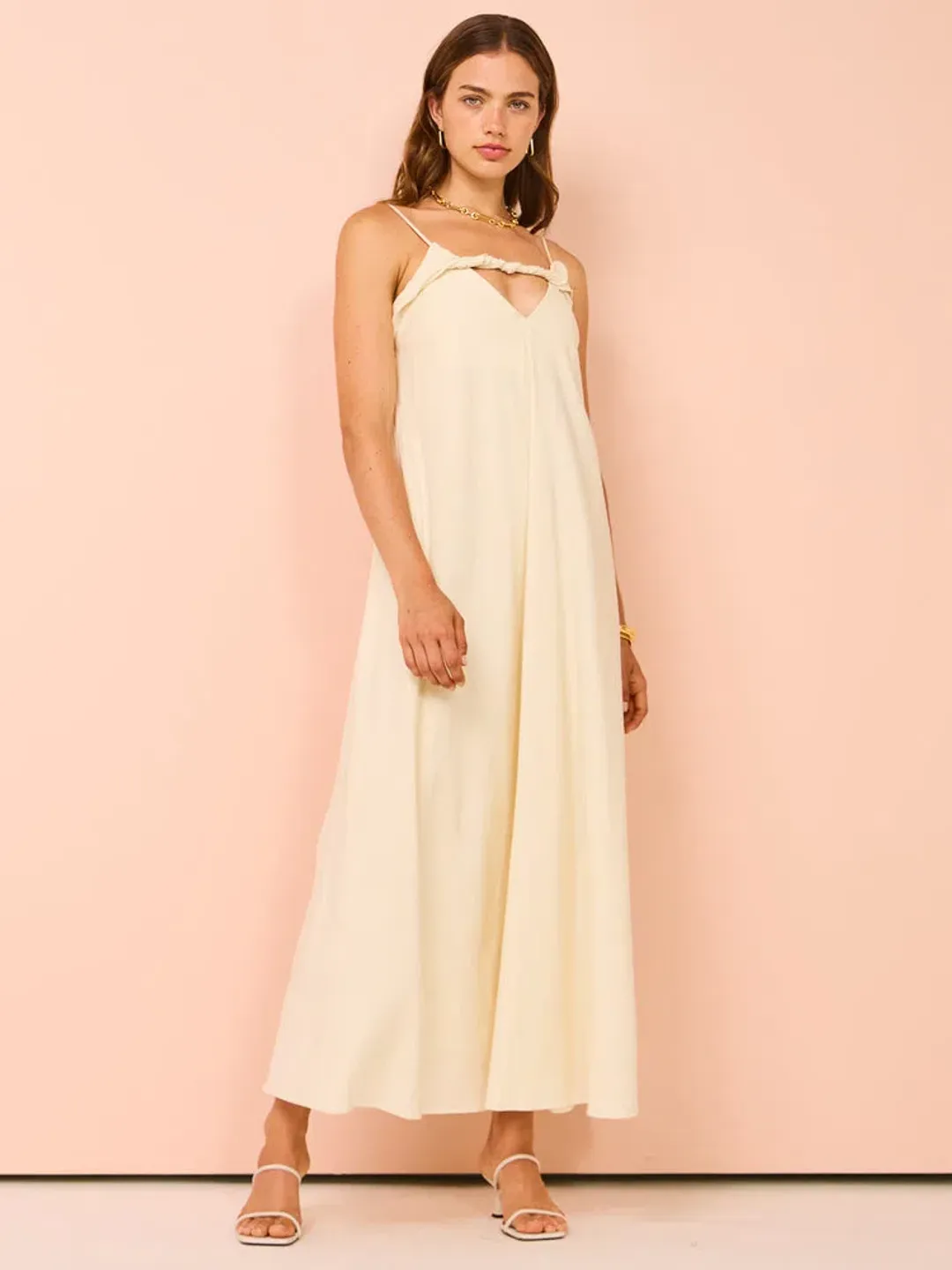 Camilla And Marc Zora Maxi Dress In Cream Size 6 for rent on The Volte - main image