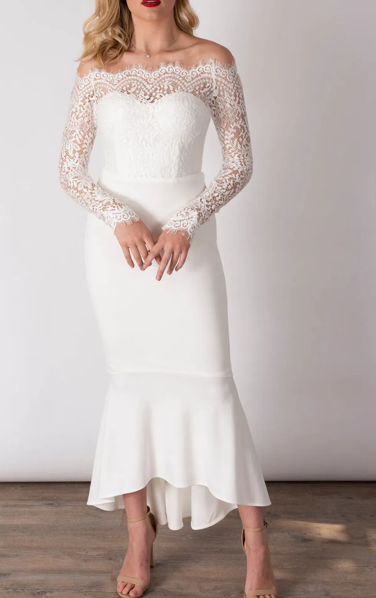 Miss Holly Diana Lace Dress White Size 8 - Image 1