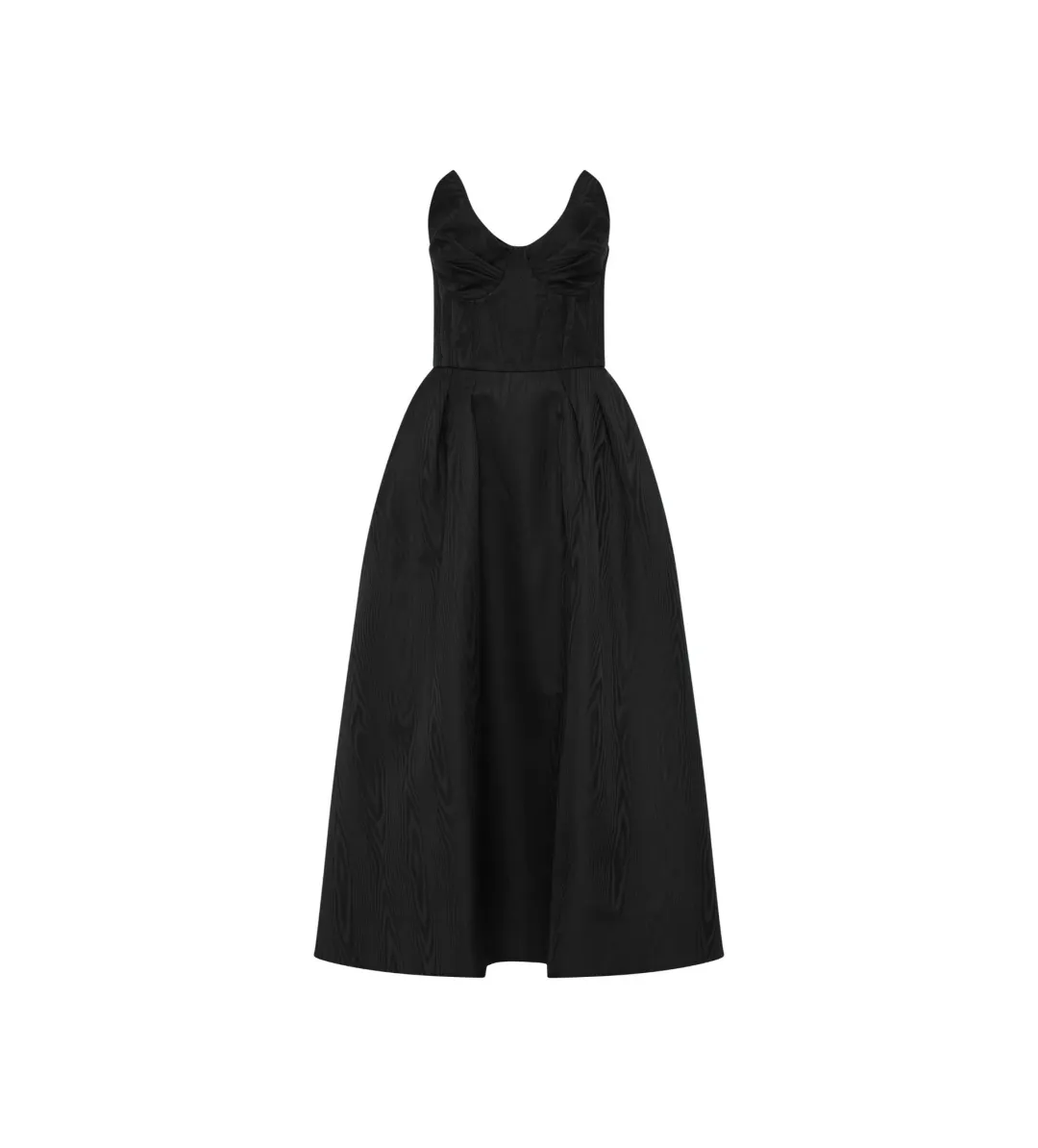 Rebecca Vallance Luiza Strapless Midi Dress Black Size AU 8 for rent on The Volte - main image