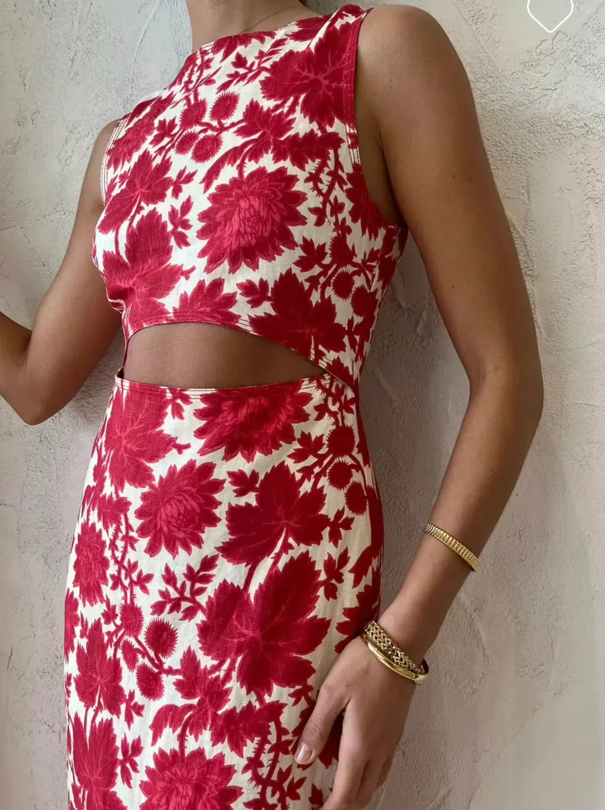 Sir the Label Cinta Cut Out Midi Dress in Valentina Floral Print Size 8 - Image 2