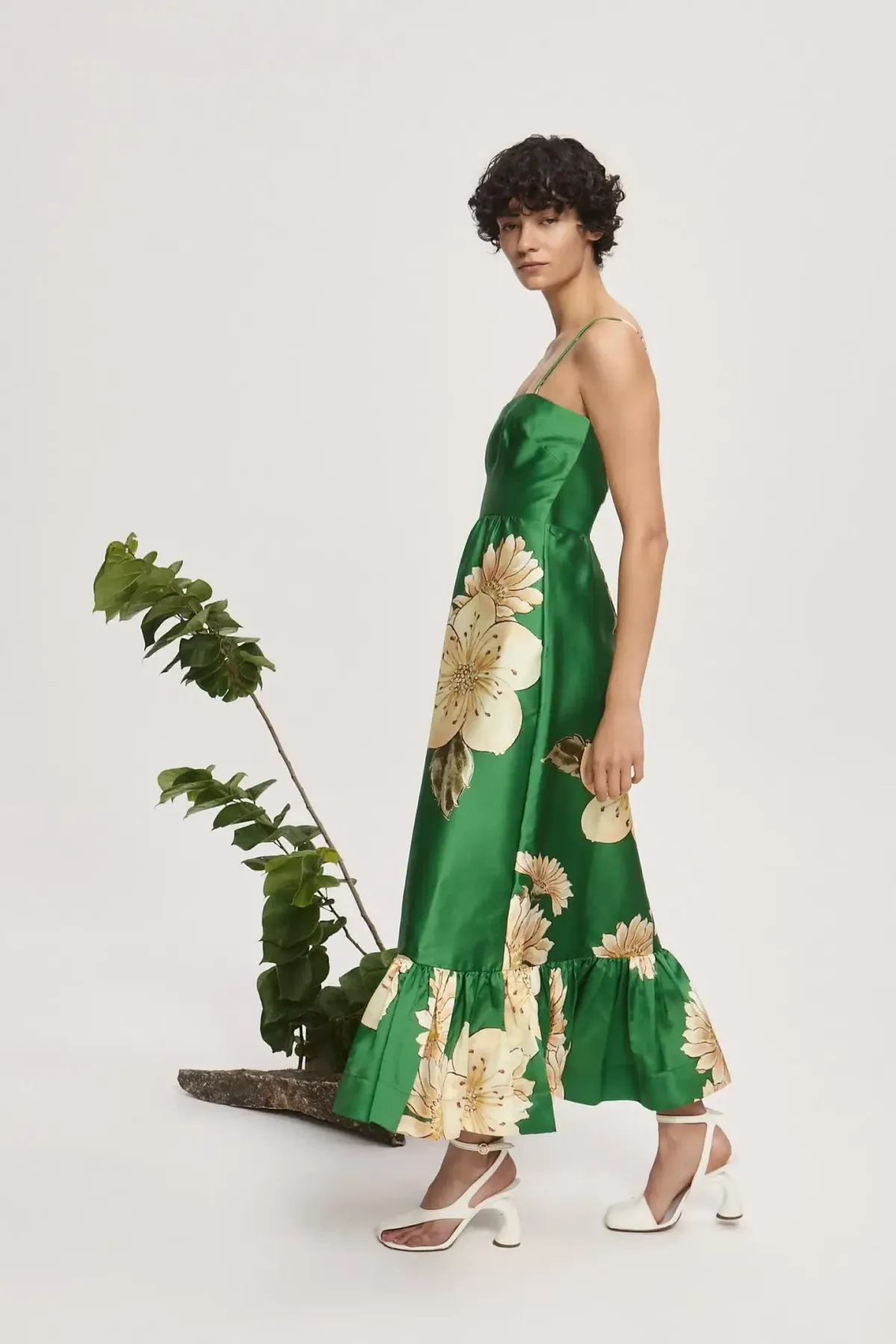 Alemais Sage Midi Dress Green Size 10 - Image 2