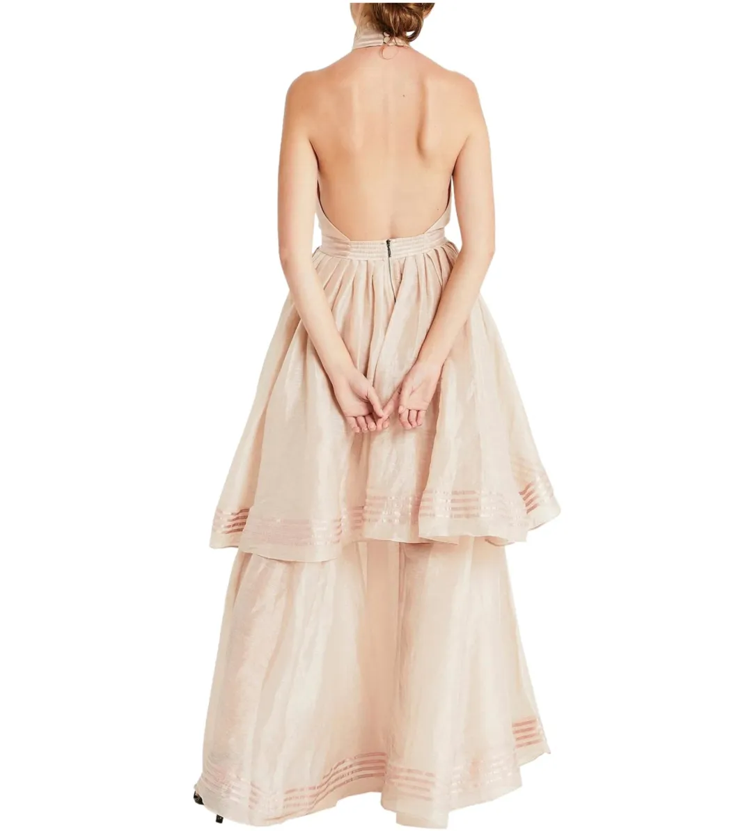 Aje Sienna Dress in Blush Size 10 for rent on The Volte - main image