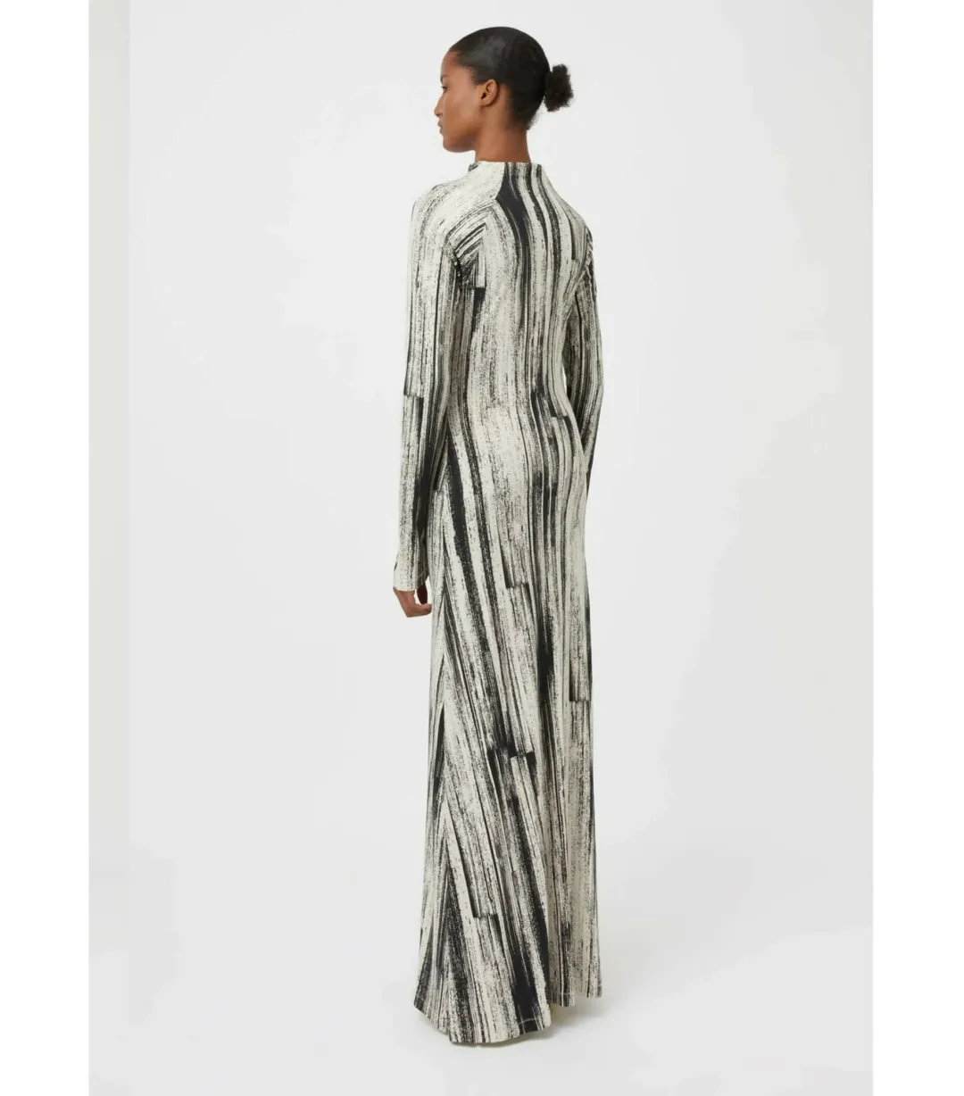 Camilla and Marc Arch Long Sleeve Midi Dress in Black Print Size AU 8 for rent on The Volte - main image