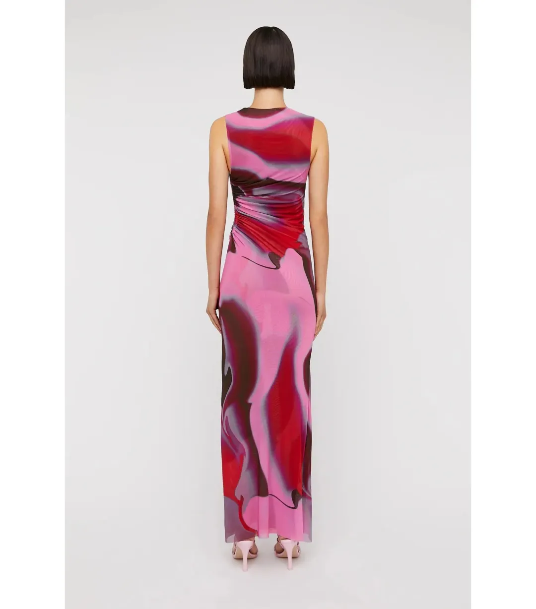 Scanlan Theodore Italian Watercolour Dress in Raspberry Size S / AU 8  for rent on The Volte - main image