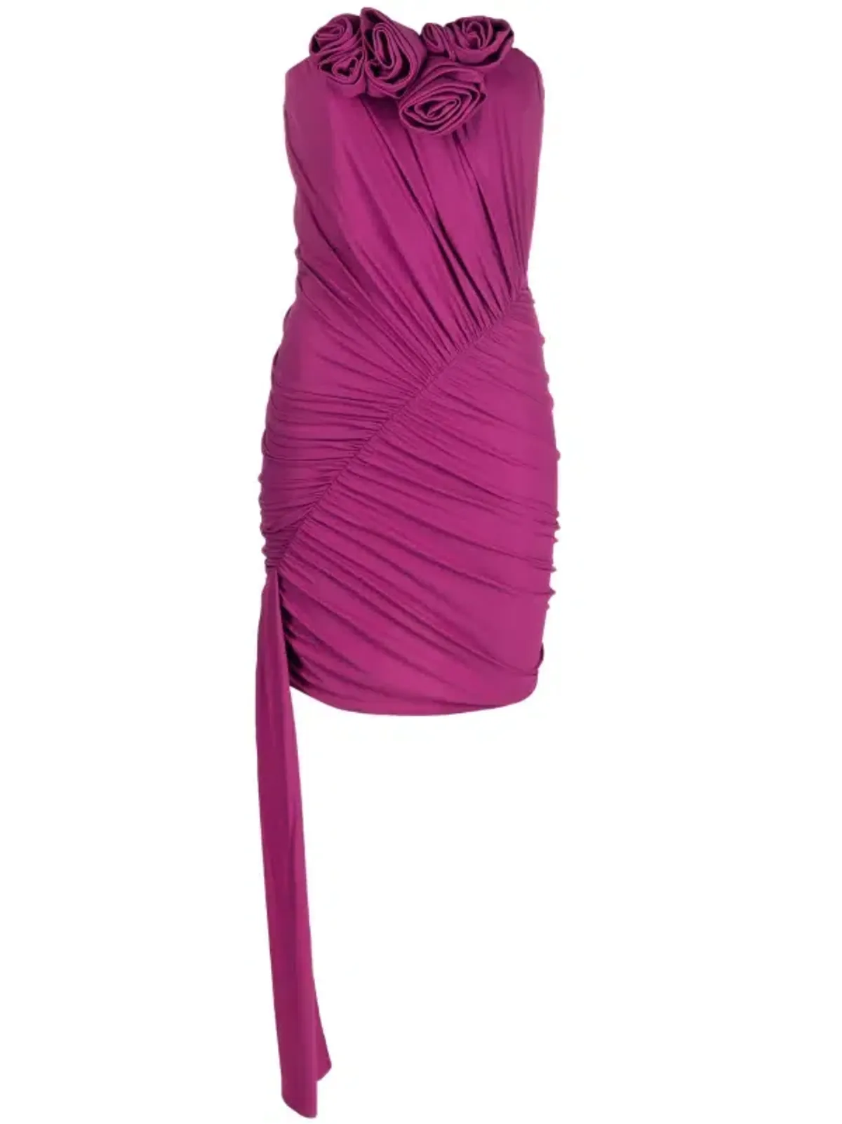 Magda Butrym Strapless Violet Sash Mini Dress Pink Size S/Au 8 - Image 3