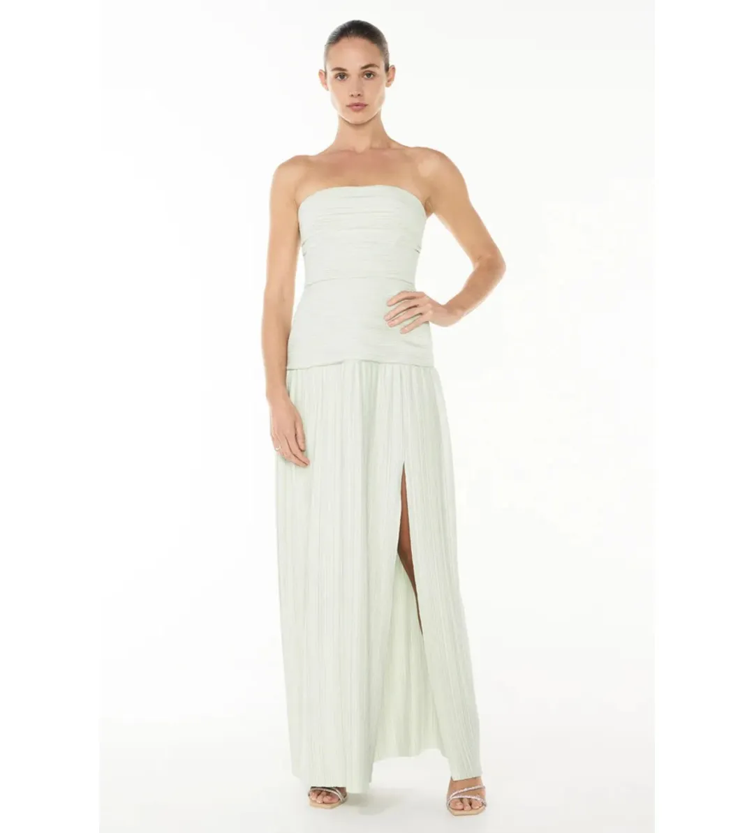 Manning Cartell Royal Debut Maxi Dress Sage Size AU 6 for rent on The Volte - main image