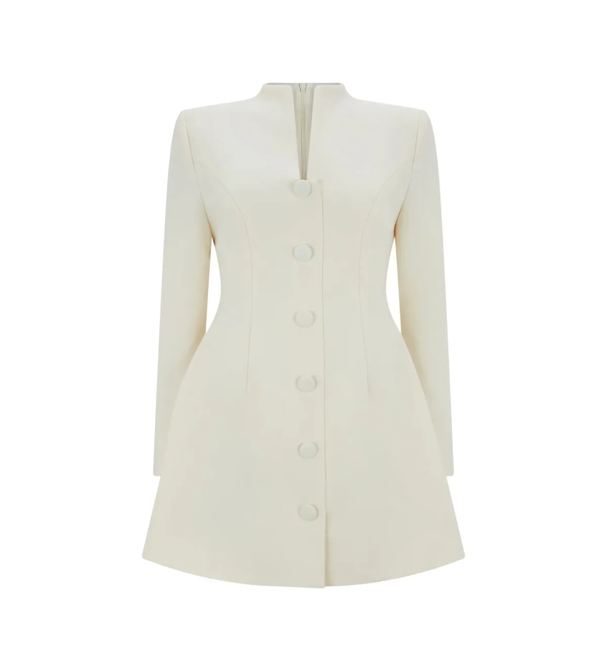 Odd Muse The Ultimate Muse Long Sleeve Button Down Mini Dress in Ecru Size AU 6 - Image 4