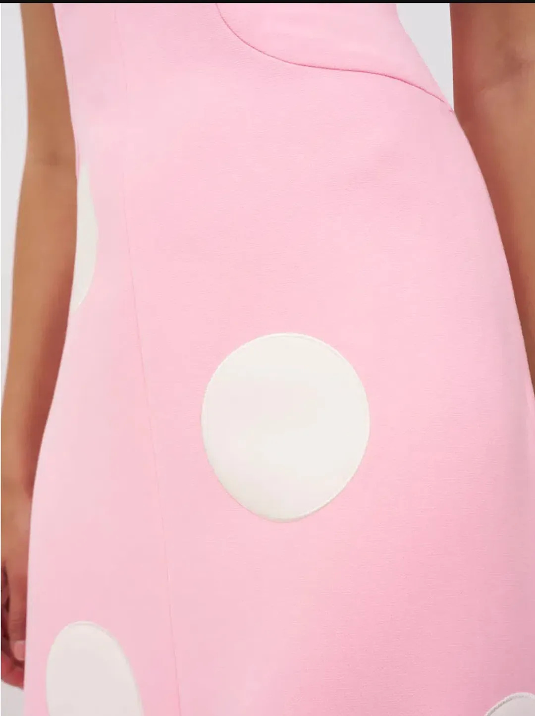 By Johnny Dolcetto Spot Ankle Dress in Pink Ivory Size 10 for rent on The Volte - main image