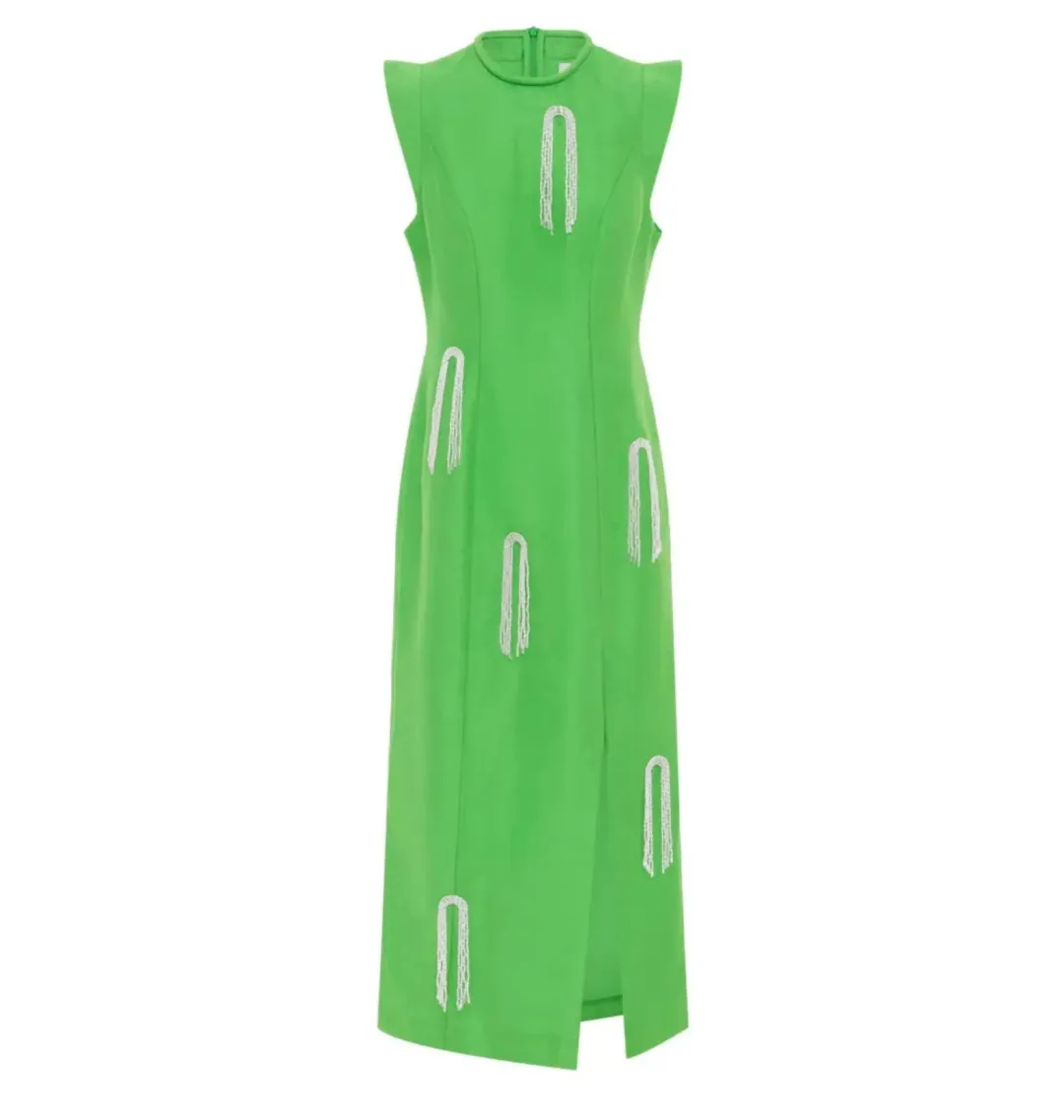 Alemais Dazzle Midi Dress Green Size 12 for rent on The Volte - main image