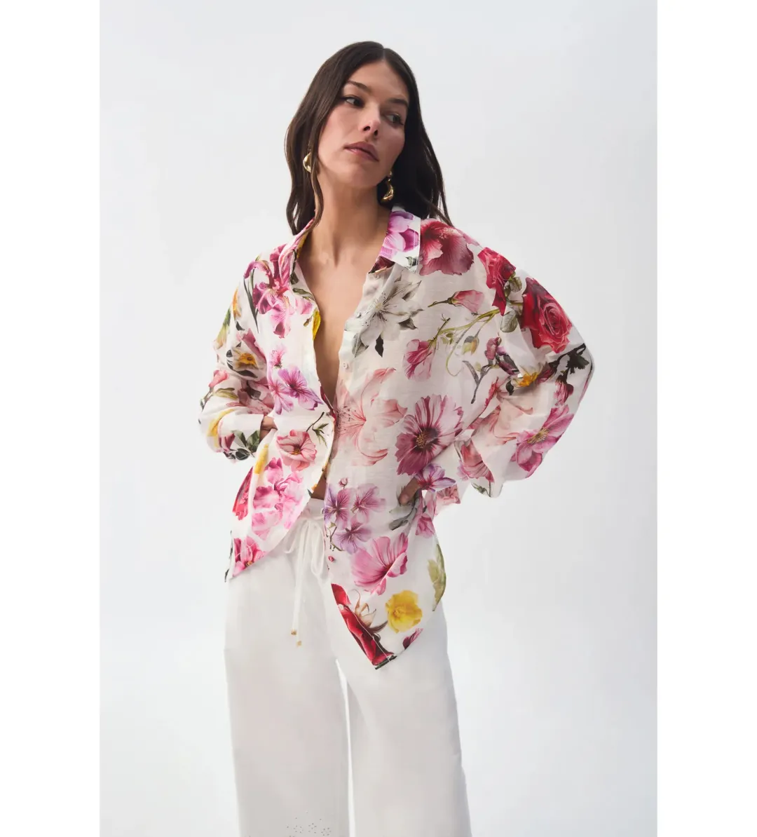 Aje Fleur Shirt Collage Floral Size 8  for rent on The Volte - main image