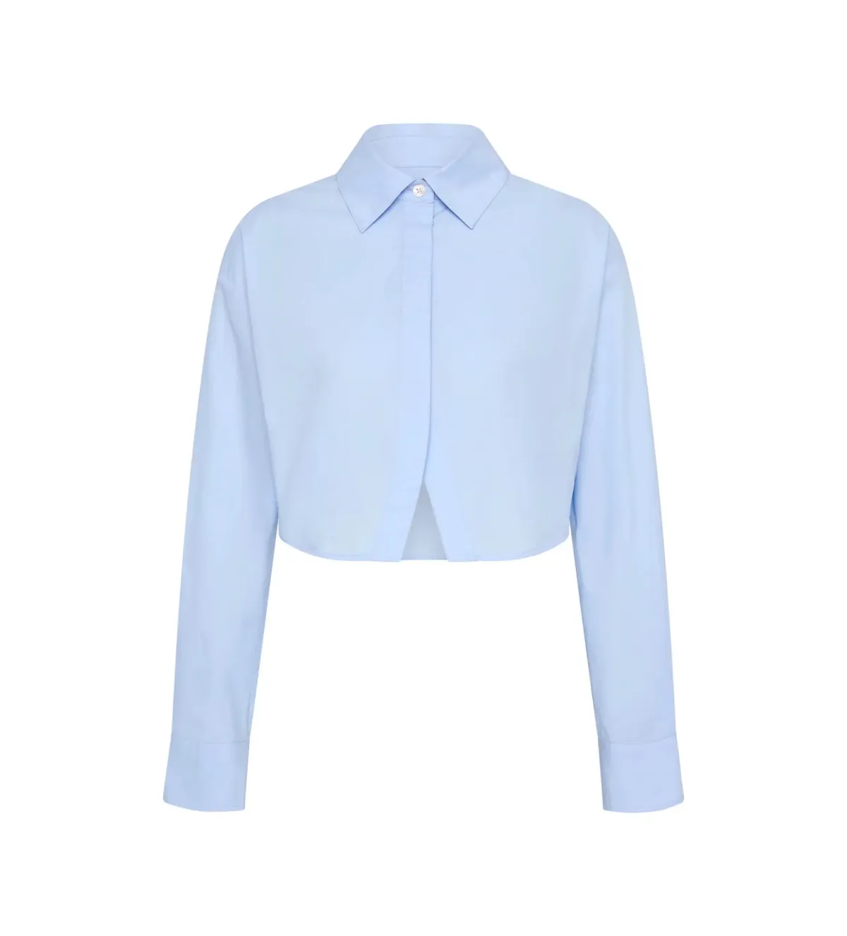 Aje Havana Cropped Shirt Cornflower Blue Size 12 - Image 5