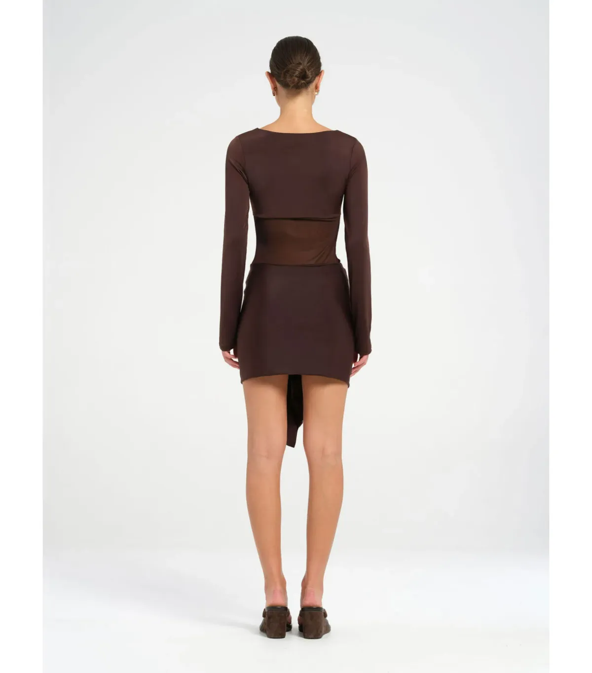 Benni Juni Mini Dress in Chocolate Size AU 8 - Image 3