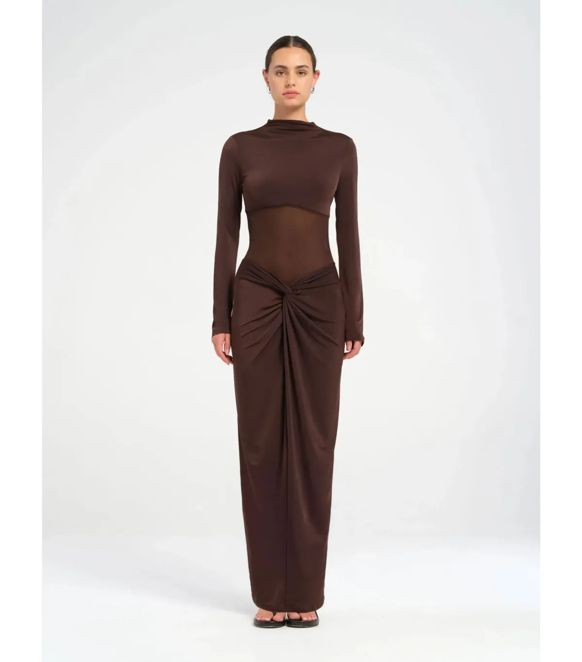 Benni Dora Maxi Dress Chocolate Size 10 - Image 1