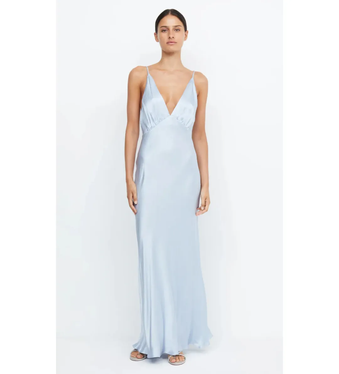 Bec and Bridge Moon Dance V Maxi in Dusty Blue Size AU 8 for rent on The Volte - main image