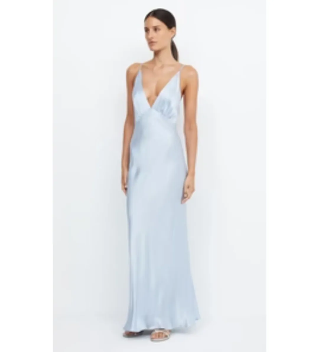 Bec and Bridge Moon Dance V Maxi in Dusty Blue Size AU 8 for rent on The Volte - main image