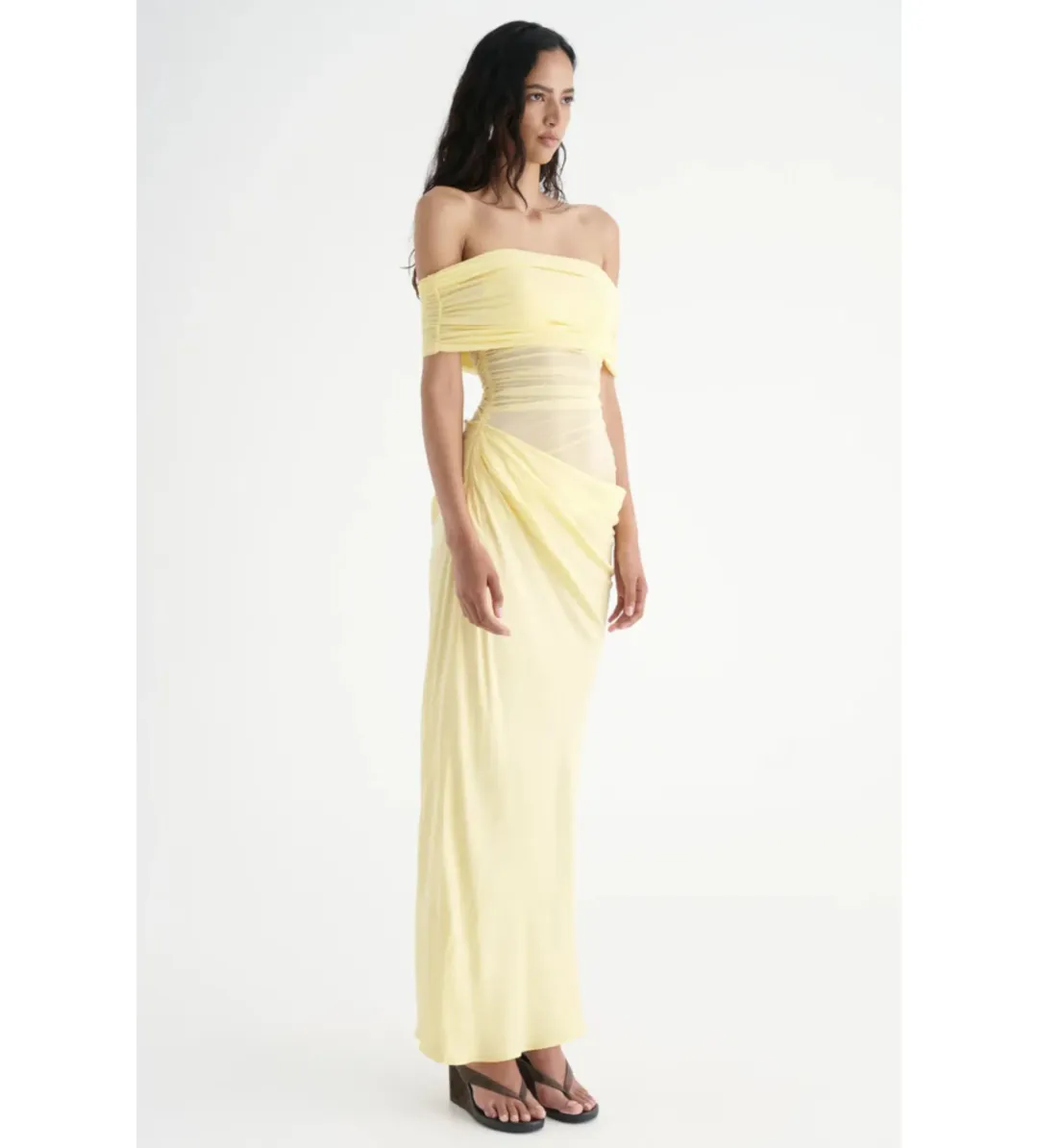 Benni Nico Maxi Dress Butter Size AU 6 for rent on The Volte - main image