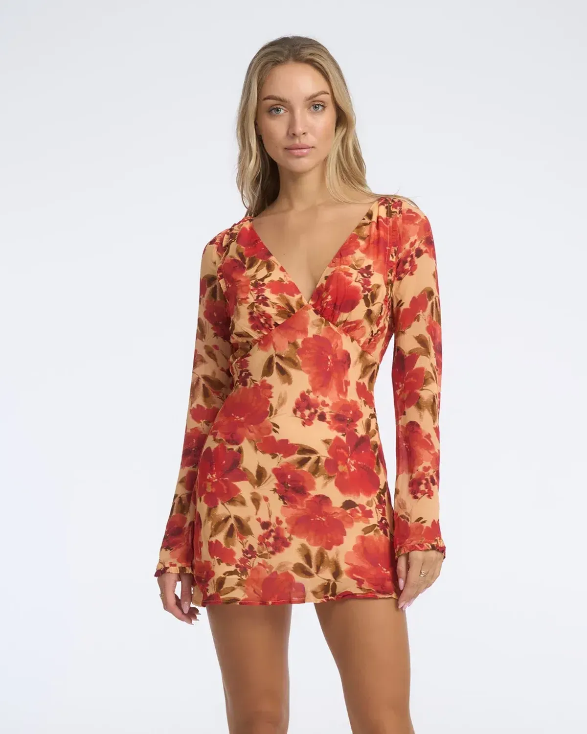 Isabelle Quinn Evelyn Mini Dress in Camellia Floral Print Size AU 8 - Image 2