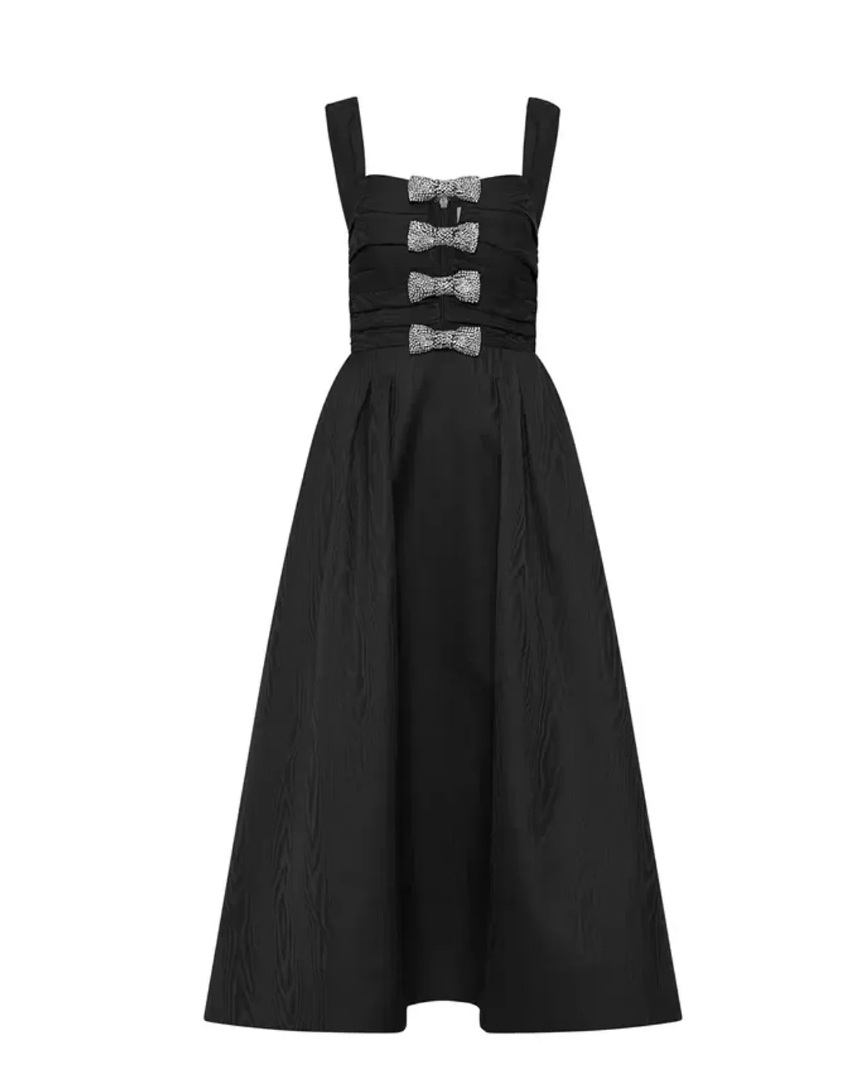 Rebecca Vallance Luiza Strap Midi Dress Black Size 8 - Image 3